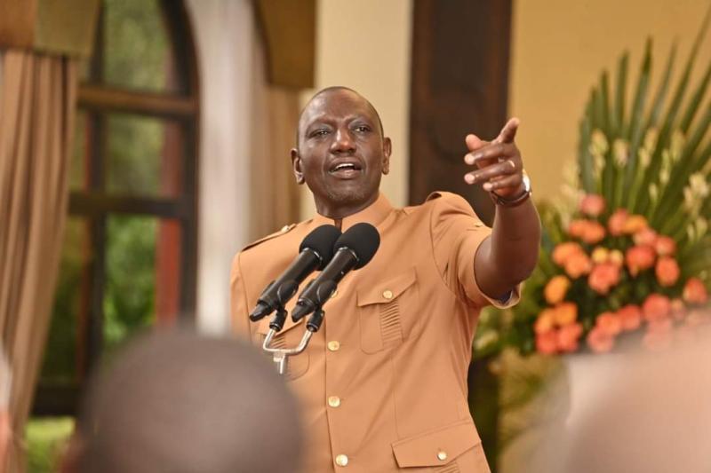 President William Ruto at State House Nairobi.